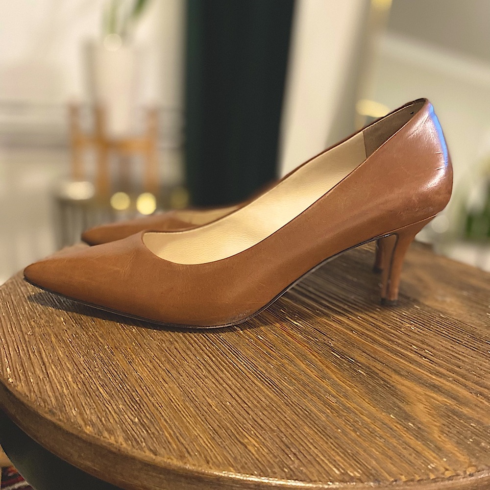 Cole Haan Brown Leather Kitten Heels